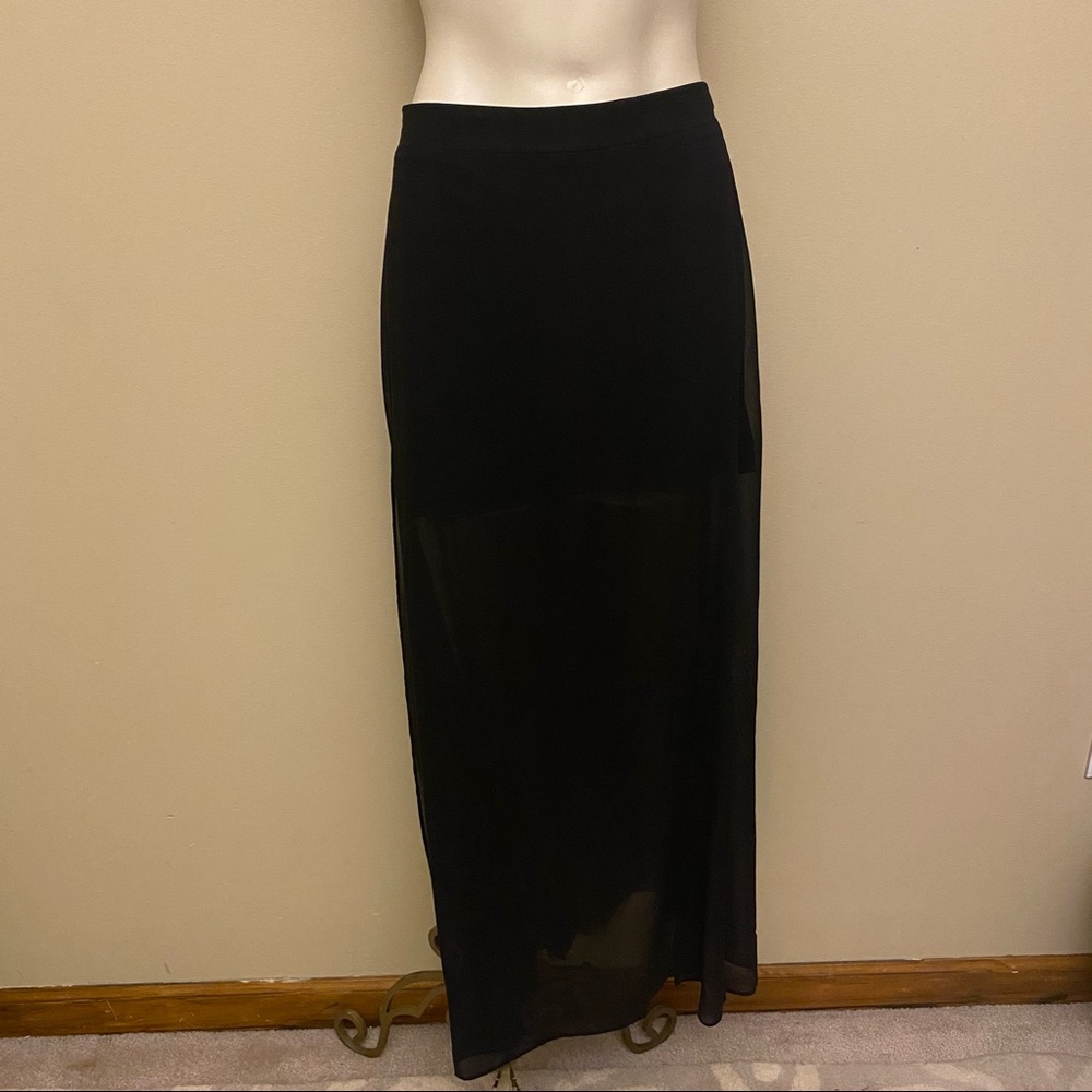 H&M Black Skirt With Side Slits